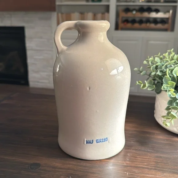 Henry McKenna Ceramic Bourbon Jug with Blue Design - Picture 3 of 8